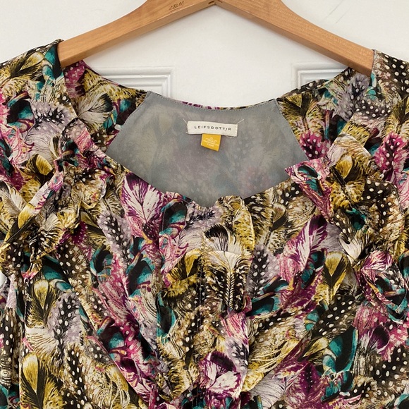 Anthropologie LEIFSDOTTIR FEATHER FIESTA DRESS Size 0 VGC - Picture 8 of 8